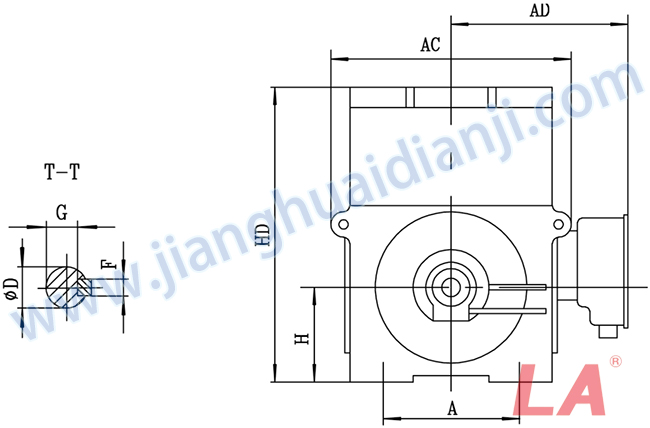 YMPS系列磨煤機(jī)用高壓三相異步電動機(jī)安裝尺寸圖(IP54、IP55 10KV) - 六安江淮電機(jī)有限公司